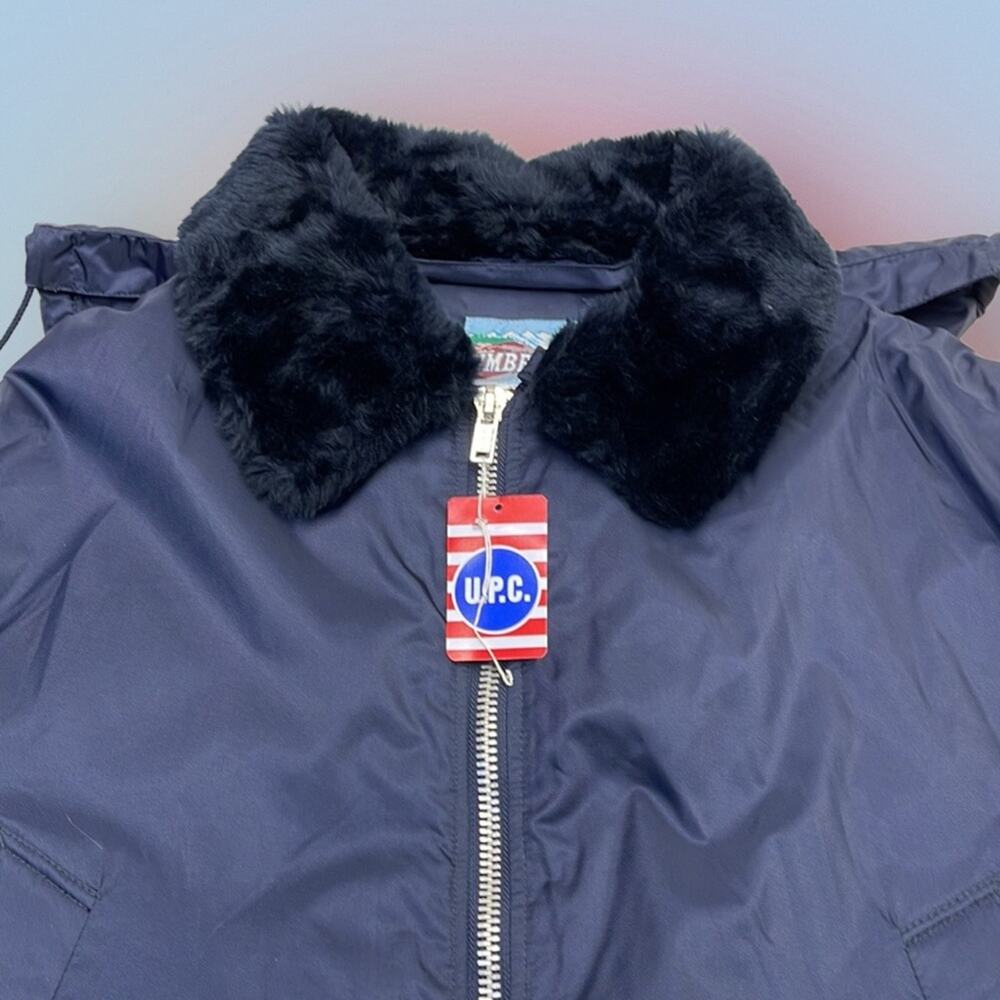 Vintage Style TIMBERKING Men’s 2XL Blue Winter Jacket - Picture 2 of 6